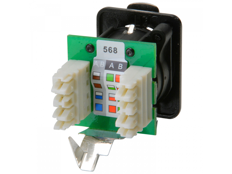 Gniazdo tablicowe RJ45 NE8FDV-Y110-B Neutrik